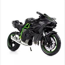 Maisto Kawasaki H2R-Simulación de aleación de motocicleta, montaje de modelo de coche Kawasaki, adornos, regalo de cumpleaños para niños 2024 - compra barato