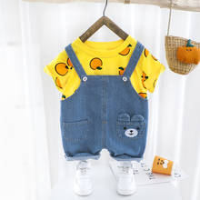Conjuntos de ropa de bebé niño de verano 2020 para Recién Nacido dibujo niño camiseta Top + pantalón 2 uds trajes de niños bebé niño conjunto de Ropa niños 2024 - compra barato