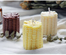 Molde de vela de silicona con forma de maíz, molde de jabón para pastel, vela hecha a mano de maíz, para decoración navideña 2024 - compra barato
