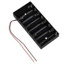 Пластиковый 8X1,5 в AA 2A держатель для батарей Стандартный 8 слотов 12 В черный чехол для батарей с проводными выводами 2024 - купить недорого