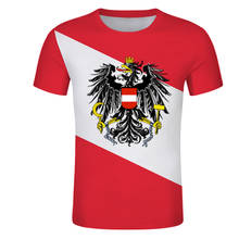 Camiseta de Austria personalizada para hombre, camisa con estampado de águila y bandera nacional, ropa austriaca, camiseta personalizada para pareja CC 2024 - compra barato