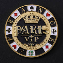 Vegas Lucky Золотая сувенирная монета Париж башня Корона любовь памятная медаль 2024 - купить недорого
