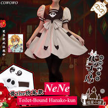 ¡Anime! Vestido de sirvienta hanako-kun NeNe Lolita, uniforme encantador para disfraz de Halloween, conjunto completo de zapatos con peluca, envío gratis 2024 - compra barato