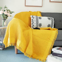 Decorative Sofa Blanket with Tassel Sofa Cover Dust Cover Tapestry Throw Blankets for Travel Plane Cobertor Bedspread Koc 2024 - buy cheap