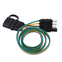 Enchufe plano de 4 pines para remolque, adaptador de conector de cableado de 6-24V, 4 polos, adecuado para remolque estándar americano 2024 - compra barato