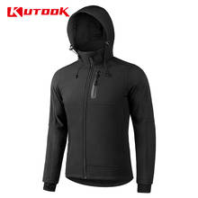 Kudid jaqueta softshell masculina, para esportes ao ar livre, à prova d'água, quente, inverno, ciclismo, mtb, casaco de bicicleta 2024 - compre barato