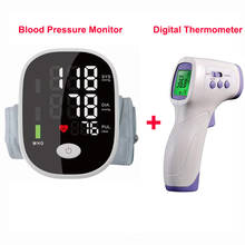 Pulso automático esfigmomanômetro inglês voz transmissão monitor de pressão arterial freqüência cardíaca tonômetro bp monitores 2024 - compre barato