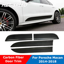 4 PCS Carbon Fiber Car Body Kit Side Skirts Car Door Decoration Trim Stickers For Porsche Macan 2014-2018 2024 - buy cheap