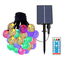 Solar Christmas Garland Solar Lamp 30/50/100leds Crystal Ball Fairy String Lights for Home Garden Patio Yard Christmas Decor 2024 - buy cheap