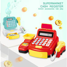 Simulation Supermarket Cash Register Sound Toy Scanner Role Play Cashier Game Toy Electric Pretend Play Groceries Toys Xmas Gift 2024 - buy cheap
