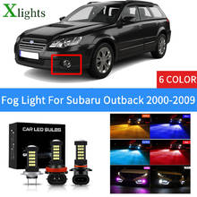 Xlights передние светодиодные противотуманные фары для Subaru Outback 2000 2001 2002 2003 2004 2005 2006 2007 2008 2009 противотуманные фары автомобильная лампа ледяная лампа Bule красный белый желтый розовый 12 В 24 В 2024 - купить недорого