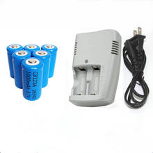 6PCS 3.7V 1000mAh lithium ion battery 16340 CR123A rechargeable lithium battery +1 PCS dedicated smart charger 16340 charger 2024 - buy cheap