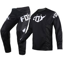 Новинка 2019 года, комбинированные черные трикотажные брюки Troy Fox MX 360 Kila для мотокросса, внедорожного велосипеда, комплект спортивной одежды для взрослых 2024 - купить недорого