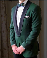 2020 Green Classic Shawl Lapel One Button Groom Suits For Wedding Tuxedos Men Suits Two Pieces(Jacket+Pants） 2024 - buy cheap