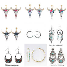 Vintage Drop Earrings For Women Western Jewelry Ethnic Earrings Bohemian Statement Earrings 2024 - buy cheap