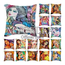 Beautiful girl Cartoon Series Printed Cushion Cover Plush Pillow Case Decorative Pillows Cover for Car Pillowcase Cushion Covers 2024 - buy cheap