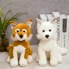 Моделирование японский шпиц лиса собака плюшевая игрушка животное мягкая игрушка украшение дома детская игрушка подарок на день рождения 2024 - купить недорого