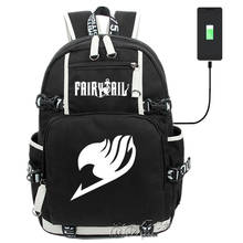 Anime FAIRY TAIL USB Backpack Book Bags USB Port Bags Laptop School Travel Girls Boys Rucksack Gift 2024 - buy cheap