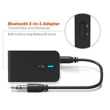 Luetooth 5.0 transmissor receptor 2 em 1 adaptador de áudio sem fio aptx baixa latência para o carro tv pc alto-falante fone de ouvido 3.5mm aux jack 2024 - compre barato