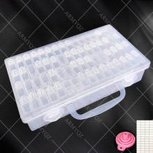 56/60/64 Grid 5D Diamond Painting Accessories Storage Box Diamond Painting Drill Storage Box Transparent Container For 2024 - buy cheap