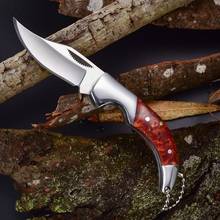 Folding Knife Hunting Camping Survival Tool Dcbeer Steel+Wood Handle Knives EDC Tool Pocket Knife 2024 - buy cheap