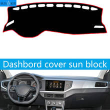 Car Dashboard Cover Mat Pad Dashmat Sun Shade Instrument Protector Carpet Accessories For Volkswagen VW POLO MK6 2018 2019 2020 2024 - buy cheap