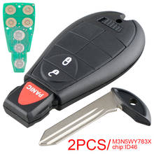 2pcs Car Remote Key Fob with ID46 Chip M3N5WY783X / IYZ-C01C Fit for Jeep Grand Cherokee Charger / Challenger / Chrysler 300 2024 - buy cheap