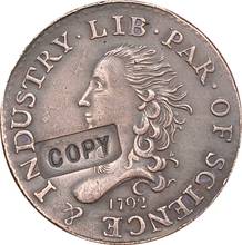 Venta al por mayor 1792, copia de moneda de medio atenuación 100%, fabricación de coper 2024 - compra barato
