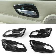 4Pcs Carbon Fiber Texture Interior Door Handle Bowl Trim Cover Fit for E90 3 Series 2005 2006 2007 2008 2009 2010 2011 2012 2024 - buy cheap