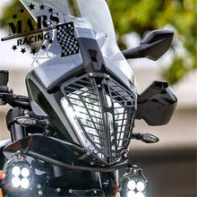 Подходит для 790 приключений R ADV 390 ADV 2019 2020 2021 крышка фары мотоцикла защита передней фары защита для гриля защита решетки 2024 - купить недорого