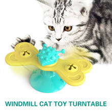 Ветряная мельница игрушка для кошек Интерактивная головоломка тренировка вихревой поворотный стол с когтеточкой Интерактивная Когтеточка мячик для домашних животных игрушки для кошек и домашних животных 2024 - купить недорого