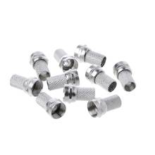 10 Pcs 75-5 F Connector Screw On Type For RG6 Satellite TV Antenna Coax Cable Twist-on 2024 - buy cheap