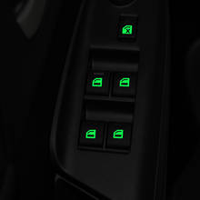 Botón de interruptor de elevador de ventana de coche, pegatina luminosa para VW POLO GOLF passat jetta tiguan Beetle Scirocco Bora mk4 mk6 b5 b6 2024 - compra barato