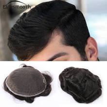 Peruca loira de cabelo encaracolado para homens, peruca de cabelo humano suíço, renda, cabelo legítimo natural, linhas de cabelo, sistema de substituição 2024 - compre barato