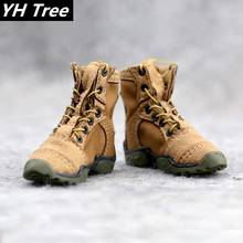Ботинки морской пехоты США в масштабе 1/6, ботинки американской морской пехоты, желтые мужские ботинки, аксессуар для 12 дюймов, фигурка солдата, игрушки 2024 - купить недорого