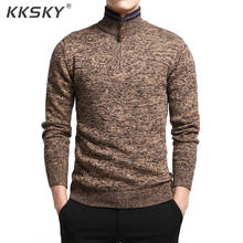 Turtleneck Knittwear Men‘s Sweaters Cotton Pullover Men Long Sleeve Mens Sweaters And Pullovers Zipper Neck Knitwear Coats 3XL 2024 - buy cheap