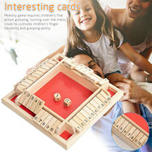 Juego de dados de mesa de madera para viajes familiares, juego divertido de mesa de 4 caras, 10 números, caja cerrada, regalo 2024 - compra barato