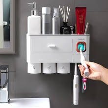Soporte magnético para cepillo de dientes, dispensador automático de pasta de dientes, estante de almacenamiento, accesorios de baño 2024 - compra barato