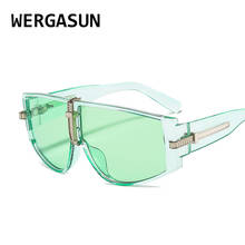 WERGASUN Vintage Goggle Sunglasses Women Luxury Steampunk Sun Glasses For Men Eyewear Fashion Large Frames Clear Lens Shades 2024 - buy cheap