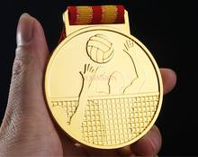Медаль для игры в волейбол, медаль для марафона, бега, баскетбола, золотая медаль, металлическая студенческий приз 2020 2024 - купить недорого