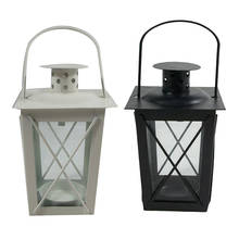 Retro estilo marroquino castiçal pequeno led suporte de vela metal tealight vela lanternas mesa pendurado decoração para decoração casa 2024 - compre barato