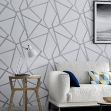 Grey Geometric Wallpaper For Living Room Bedroom Gray White Patterned Modern Design Wall Paper Roll Home Decor 2024 - buy cheap