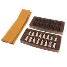 Chinese Ancient Figurines Pieces Chessman Chess Set With Foldable Chessboard 2024 - buy cheap