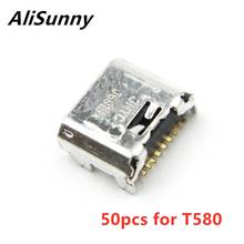 AliSunny-conector de puerto USB para SamSung Tab A 10,1 SM T580 T585 T587, piezas de enchufe de carga, 50 Uds. 2024 - compra barato