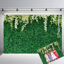 BEIPOTO-fondos fotográficos para decoración de bodas, telón de fondo con diseño Floral para fiesta de boda, con diseño de flor blanca y hoja verde, B-239 2024 - compra barato