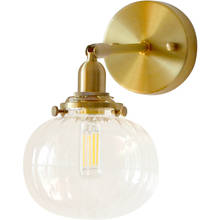 Lámpara de pared LED Industrial Vintage de latón, cristal ajustable, para cabecera, Loft, decoración del hogar, luminaria de iluminación 2024 - compra barato