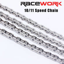 RACEWORK-Cadena de bicicleta de carretera y montaña, accesorio plateado, medio hueco, 116L, para Shimamo SRAM Campagnolo, 8, 9, 10 y 11 velocidades 2024 - compra barato