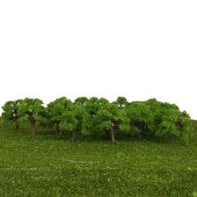 Lot 25pcs Model Tree Plastic Train HO Landscape Jouef Rail Modeling Scale N 1: 300 Green 2024 - buy cheap