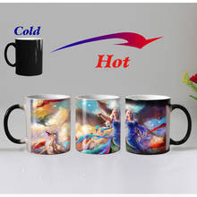 Taza de café colorida sensible al calor de tronos, tazas mágicas que cambian de Color, tazas de dragón 2024 - compra barato