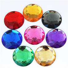 Cong Shao 10pcs 30mm Big Round Crystal AB Rhinestone Applique FlatBack Acrylic Gems Large Clear Stones DIY Scrapbook Beads ZZ562 2024 - buy cheap